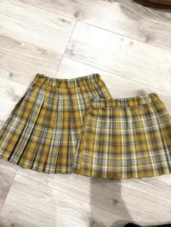 ブランシェス チェック柄プリーツスカート 100 120