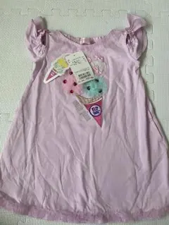 メゾピアノ　BR アイスクリーム刺繍 ノースリーブワンピース 90㎝