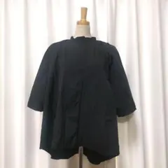 【未使用品】ディニテコリエ バンドカラー ナイロンジャケット 五分袖のサムネイル