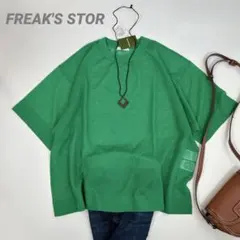 新品 フリークスストア ハンドウォッシャブル リネンミックスシアー 半袖TEE