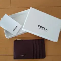 FURLA ダークブラウン カードケース　フラグメント