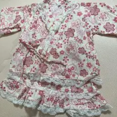 赤と白の花柄甚平セット（95cm以下）
