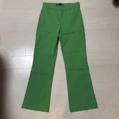 ZARA ミニフレアパンツ　グリーン