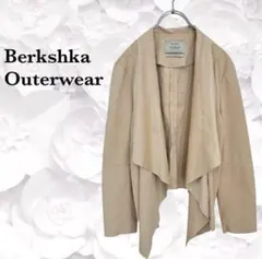 ベルシュカ アウターウェア》ジャケット スエード風【M】ベージュ ドレープ 秋冬