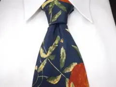 379 ピエールカルダンネクタイ 美品 シルクフランス製ボタニカル送料込み