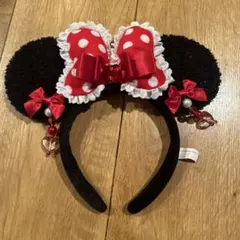 ディズニーミニーちゃん　イヤリングカチューシャ　赤　リボン