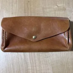 gentenブラウンレザー長財布