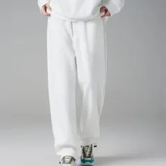 【セール】ロングパンツ メンズ　ホワイト【2XL】