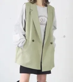 tiptop【セットアップ対応】ダブルボタンテーラーベスト