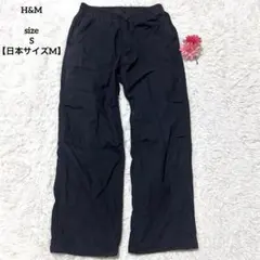 H&M イージーパンツ ワークパンツ メンズ ブラック カジュアル ゆるだぼ