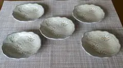 美濃焼　愛陶　花しおん　 小皿 5枚セットのサムネイル