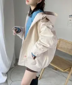 《JaVa ジャバ別注》キルティングコットンフード付き オーバーサイズ ブルゾン