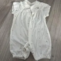 ホワイト 襟付きロンパース 60cm