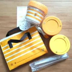 新品未使用　ランチボックス　スープ　セット　　保冷バッグ付き　ミツバチのサムネイル