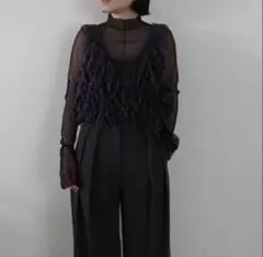 anuke アンヌーク Fringe Knit Bustier