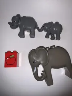 レゴデュプロ　象　家族三体　親子　動物