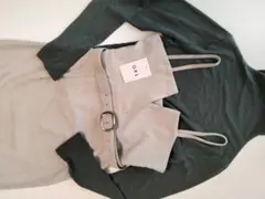 GRL グレー キャミワンピース 長袖付き