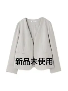 ナチュラルビューティーベーシック Peサテンストレッチ ノーカラージャケットのサムネイル
