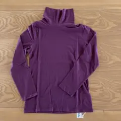 オーガニックトップス　ハイネック　ワインLL