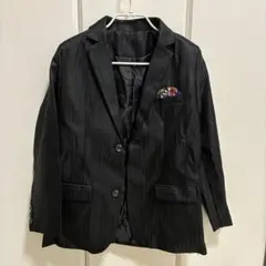 子供用黒ストライプスーツジャケット