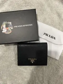 く*様 PRADA プラダ　二つ折り財布 ブラック