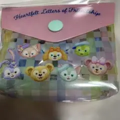 ディズニー　ハートフェルト レターズ ポーチ ダッフィーフレンズ　ピンク1個