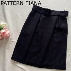 【超美品☆】パターンフィオナ タイトスカート チェック柄 ベルト付き オフィス