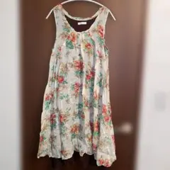 cynthia 花柄 ノースリーブ ワンピース