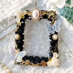 トレカケース ホイップデコ 黒 蝶々 ♯7