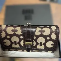 ANNA SUI 長財布 ブラウン ウッド調 - メルカリ