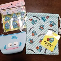 ハンギョドン　巾着　ポーチ　ジッパー　３セット