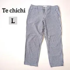 Te chichi ギンガムチェック クロップドパンツ L ブラック×ホワイトのサムネイル