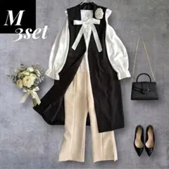 ロングジレ セレモニーママスーツ3点M ロペピ 入学式 通勤