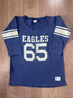 Campion ランタグ フットボール 紺 7分袖 EAGLES