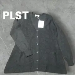 新品タグ付 PLST モヘア混 Aライン ニットカーディガン ブラック