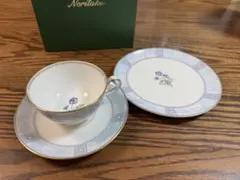 ノリタケ ナショナルトラスト ライムウォーク カップ&ソーサー　プレートセット