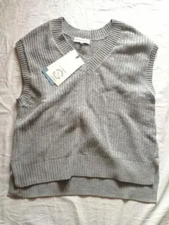 【新品】SEASON REASON グレー Vネックベスト M　シーズンリーズン