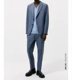 ZARAザラ スラックス パンツ ブルー