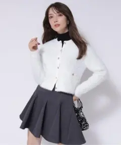 アプワイザーリッシェマチフレアミニスカート　グレー