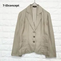 7-IDconcept. ジャケット 春夏 36 ベージュ 日本製 P1942のサムネイル
