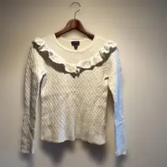 Polo Ralph Lauren フリル付きニット L/12-14 ホワイト