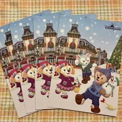 ★香港ディズニー★ポストカード★クリスマス★ダッフィー★HKDL★
