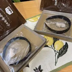 ショコラテカチューシャ＆ふわもかイヤリング cafeアクセセット×②