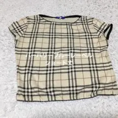 バーバリーブルーレーベル　ノバチェック　ショート丈ニットトップス　レア