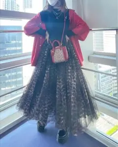 jouetie デニムレオパードワンピース