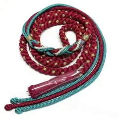 b117 正絹　振袖用　帯締　金糸　極美品　着物