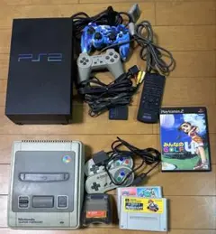 PS2（SCPH18000）とスーパーファミコンをセットで　ゲームソフト諸々付き