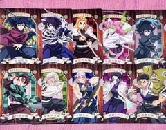 【鬼滅の刃】ミニクリアファイルガム　コンプセット　義勇　伊黒　煉獄　他　ダイソー