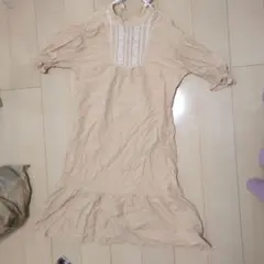 Discoat 薄オレンジ 半袖 ワンピース F