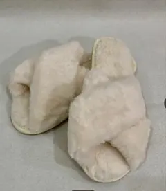 もこもこ スリッパ レディース 滑り止め ファー 23-24センチ